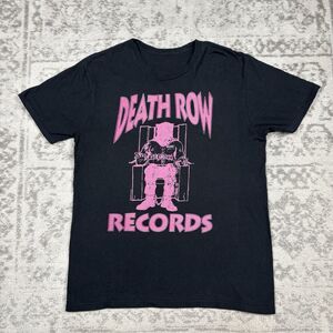 Death Row Records Vintage Licensed Shirt 1990s Purple Logo Black Size Medium